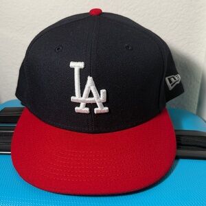 New Era Los Angeles Dodgers Navy and Red 59Fifty Cap Size 7 3/8